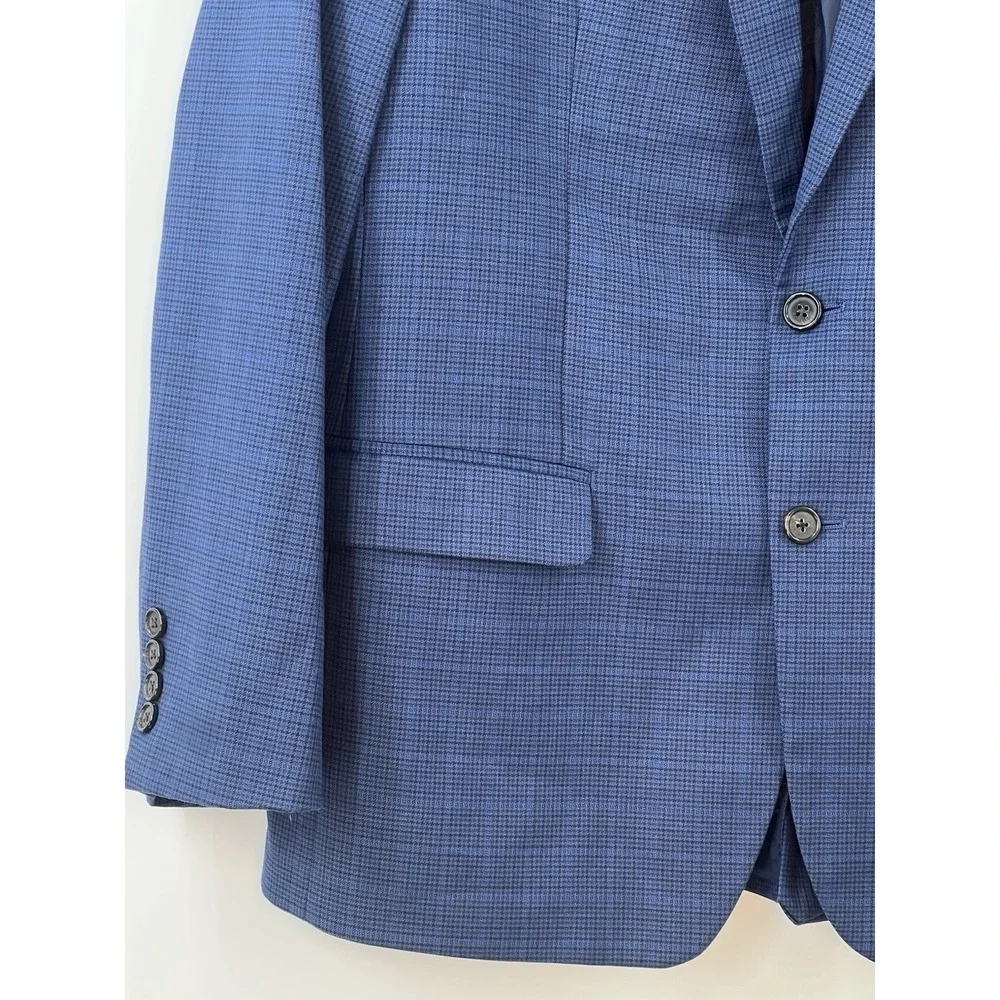 Lauren Ralph Lauren Sport Coat Mens 42R Blue Plaid Two Button Formal Career